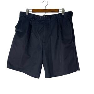 Izod chinos shorts men's waist 38" blue navy hidden adjustable waist comfort